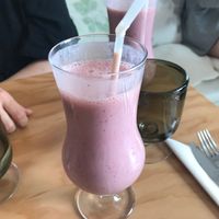 Soy banana strawberry smoothie at Casa e Bottega Positano in Positano