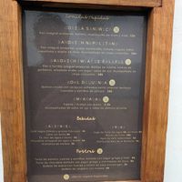 Menu at Santo Gorila in San Agustin
