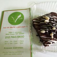 Gluten-free chocolate brownie. at VLife in New York City