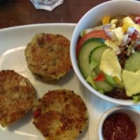 potato lentil cakes! at The Fig Tree in Kilkenny