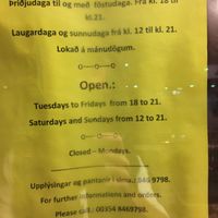 Hours at Minilik in Fludir