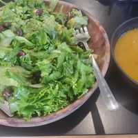 Southwest salad & curry soup at Coffee Lodge and Bakery in Plymouth