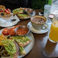 vegan full breakfast at The Spires Cafe & Restaurant in Oxford