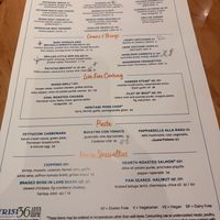 Menu  at Vidrio in Raleigh