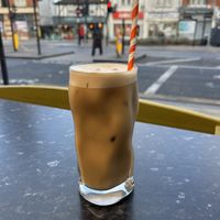 Coconut milk latte  at Momentum in London
