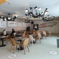 The cafe at Café DOX  in Prague