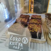 Vegan cake at Café DOX  in Prague