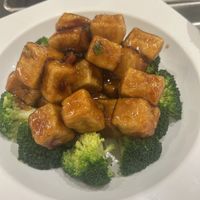General tso’s tofu  at Wu and Nussbaum in New York City