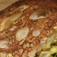 scrambled Tofu on Toast  at Kin Cafe Vegetarian in London