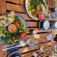 Plant based breakfast at Kin Cafe Vegetarian in London