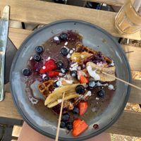 waffles at Kin Cafe Vegetarian in London