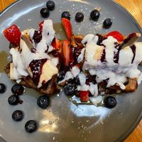 Vegan Waffles   at Kin Cafe Vegetarian in London