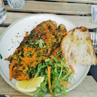 Vegan ommelet at Kin Cafe Vegetarian in London