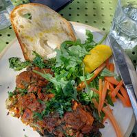 Chickpea omelette 😋 at Kin Cafe Vegetarian in London