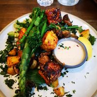 KIN vegan hash with tofu at Kin Cafe Vegetarian in London