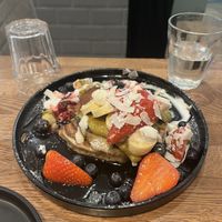 Pancake stack  at Kin Cafe Vegetarian in London