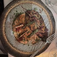 Glazed aubergine   at Kin Cafe Vegetarian in London