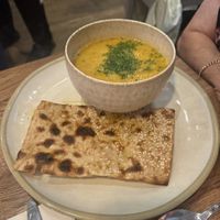 Lentil soup   at Kin Cafe Vegetarian in London