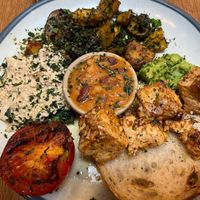 Elevated vegan full english breakfast at Kin Cafe Vegetarian in London