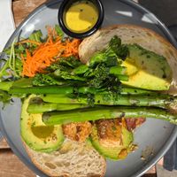 Vegan tofu Benedict  at Kin Cafe Vegetarian in London