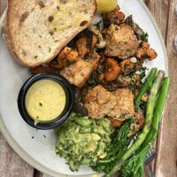 Several choices for breakfast   at Kin Cafe Vegetarian in London