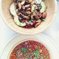 quinoa bowl and soup! at Strandfield House Coffee Shop in Dundalk