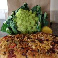 Romanesco and focaccia from the shop at Strandfield House Coffee Shop in Dundalk