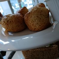 Scones at Whiskers & Cream Cat Cafe London in London