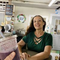 Purple Rain smoothie just amazing! And made with L💜VE ☔️   at Zen Bar in Davie
