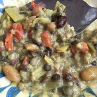 yummy ";Colombo de légumes"; (bean & veg stew) at Cafe Vegan de la Plage in Saint-malo