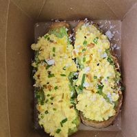Just egg avocado toast at Almond & Oat Coffee Bar - South Jones in Las Vegas