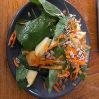 Salad without goat cheese crumbles at Zach's Bistro in Newport