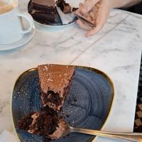 Vegan cake at Nea's in Glasgow