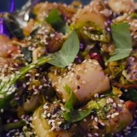 Hand rolled noodles at Chef's Special Cocktail Bar in Chicago