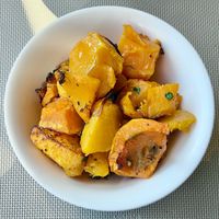 Roasted pumpkin with herbs  at Armani/Mediterraneo in Dubai