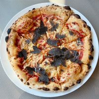 Truffle pizza at Armani/Mediterraneo in Dubai