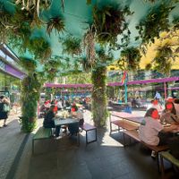 Outdoor seating  at Antojitos Mexican Street Food in Edinburgh