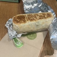 Vegan burrrito with pulled mushroom and vegan cheese and sour cream  at Zambrero Bondi Beach in Sydney