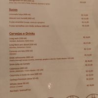 Menu at Casa Maron Bistrô in Salvador