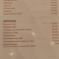 Menu at Casa Maron Bistrô in Salvador