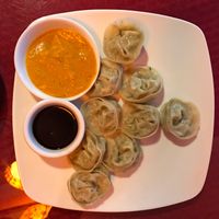 vegetable momos, house-made vegan sauce at Namaste Shangri-la in Anchorage