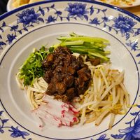 vegan zajiang noodles at Big Bowl in Prague