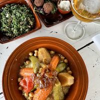 couscous, tabbouleh & falafel  at Le Salama in Marrakech