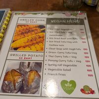 Vegan page at Sassy Sea Thai food Restaurant in Krabi