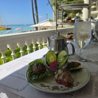 Vegan high tea savory selections at Veranda at the Beachhouse in Honolulu