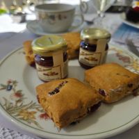 Afternoon tea vegan scones at Veranda at the Beachhouse in Honolulu