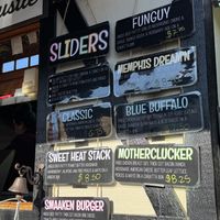 Menu  at Slide Hustle in Portland