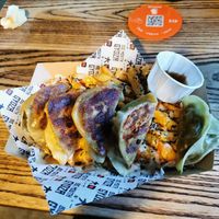 Mushroom gyoza loaded fries at Big Mouth Gyoza in Nottingham