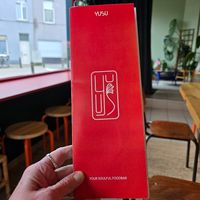 Menu at YUSU in Ghent