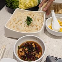 Noodles and veggies at Haidilao - Dubai Festival City in Dubai